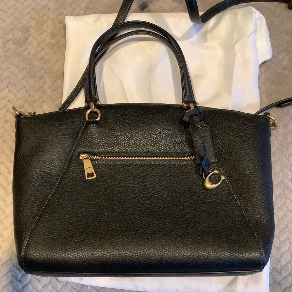 Coach Bella Small Leather Satchel Bag, Crossbody Black